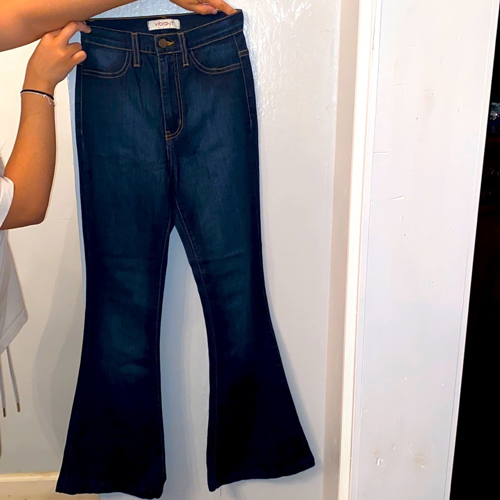 High waisted bell bottoms